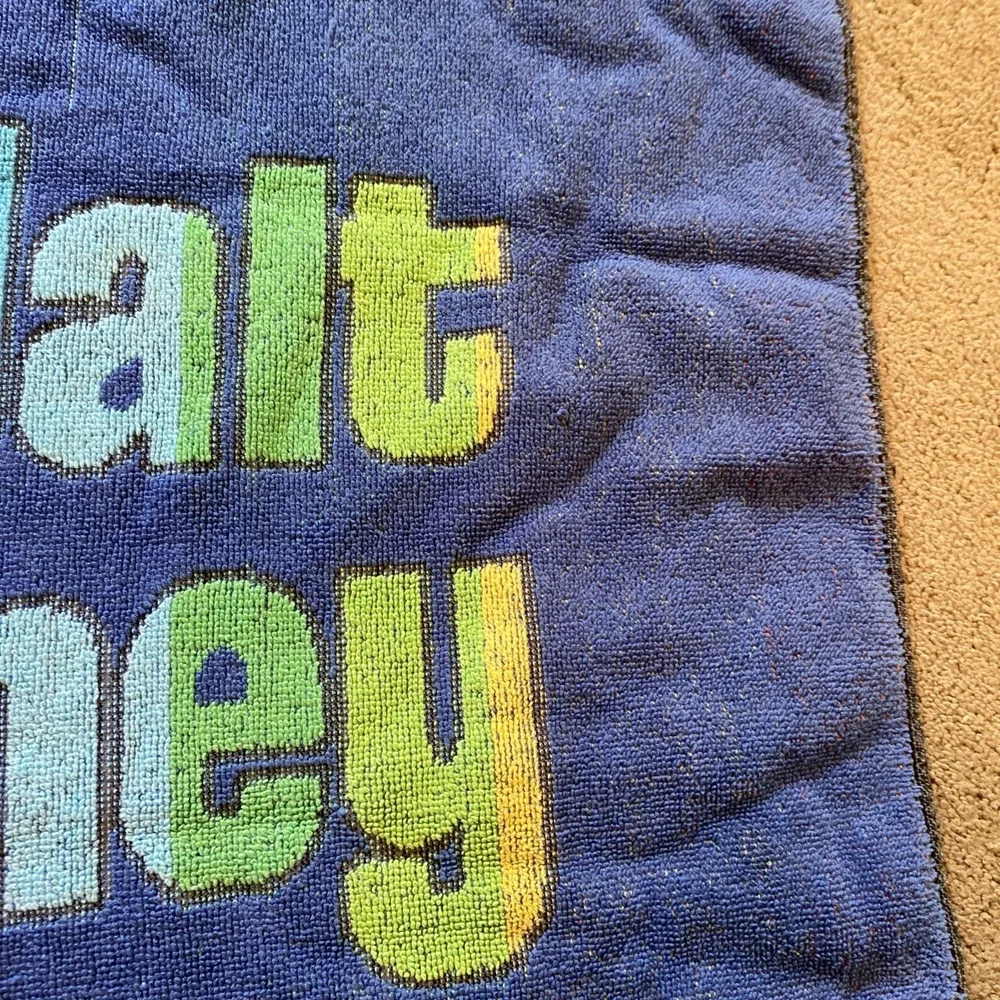 Vintage 80's Walt Disney Beach Towel Rainbow Castle Cotton 50